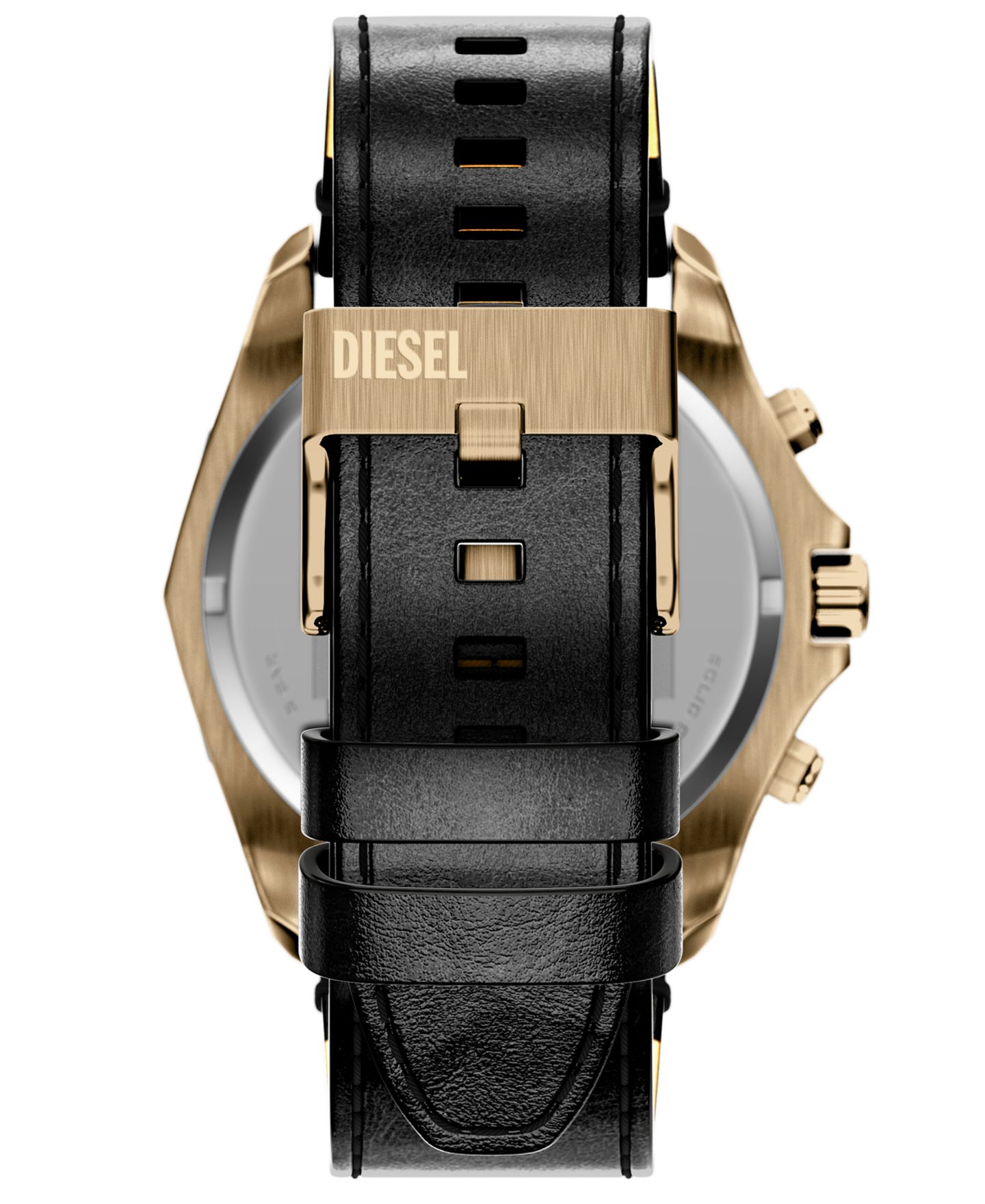 Мужские часы Diesel Quartz Stinger Chronograph Black Leather 46mm — фото 2