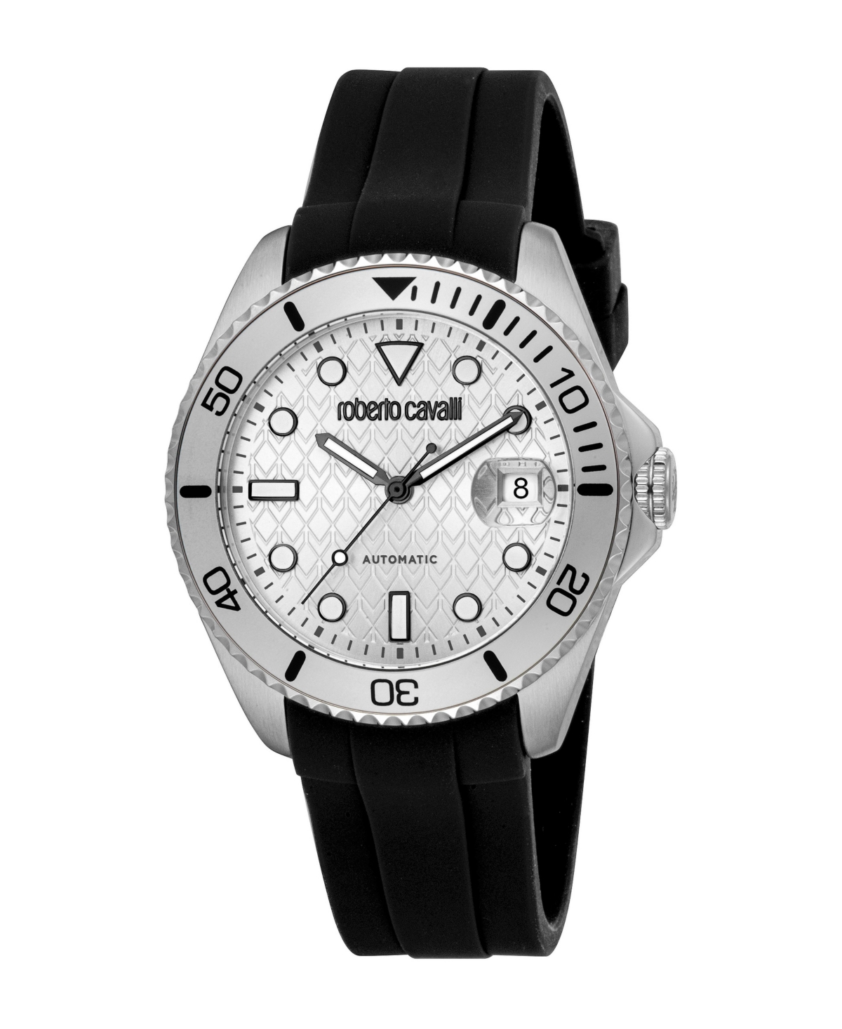 Roberto Cavalli Men's Quartz Silicone Strap Watch