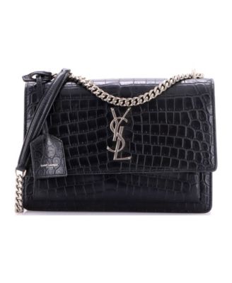 Medium Sunset Crossbody Bag Embossed Leather