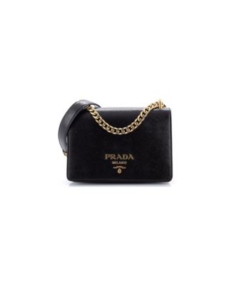 Small Chain Flap Bag Vernice Saffiano Leather