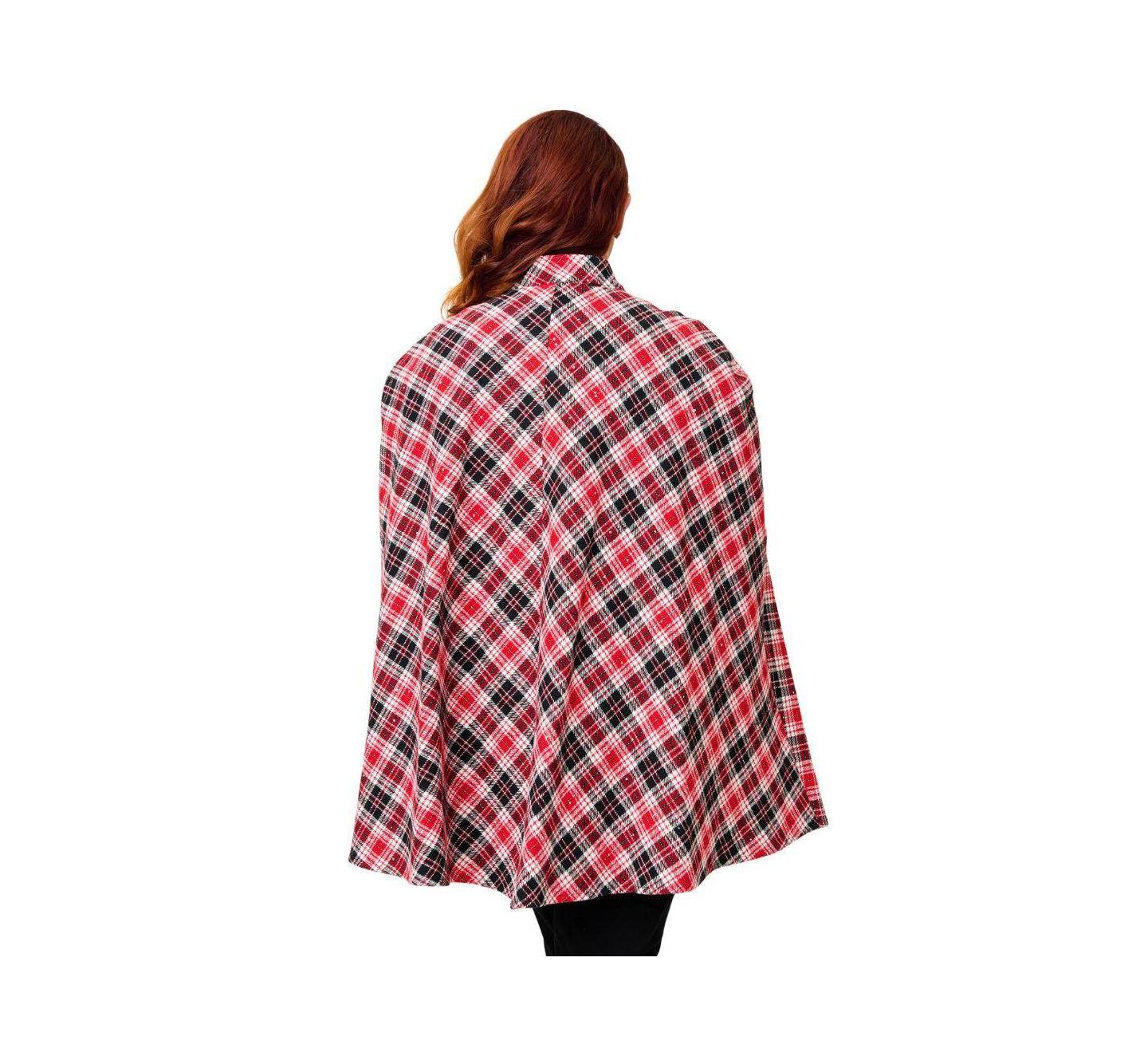 Женское пальто Smak Parlour Plus Size Savile Row Cape, цвет: Красный / Чёрный — фото 2
