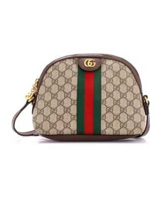 Pre-Owned Gucci Small Ophidia Dome Shoulder Bag GG Coated Canvas