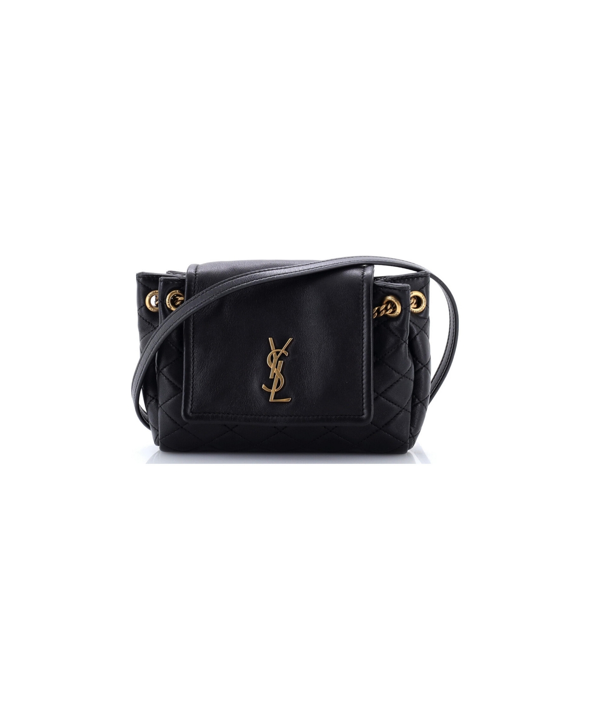 Pre-Owned Saint Laurent Mini Nolita Satchel Quilted Leather - Black