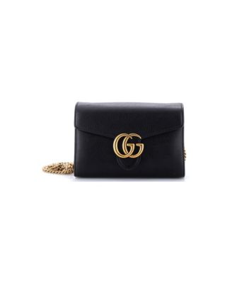 Mini GG Marmont Chain Wallet Leather