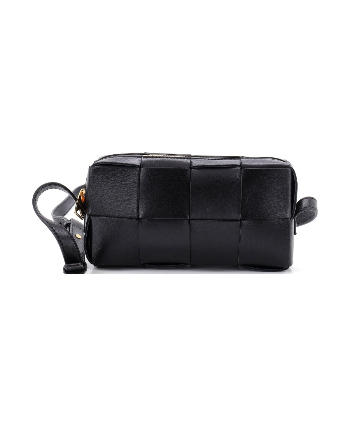 Pre-Owned Bottega Veneta Mini Brick Cassette Shoulder Bag Maxi Intrecciato Leather
