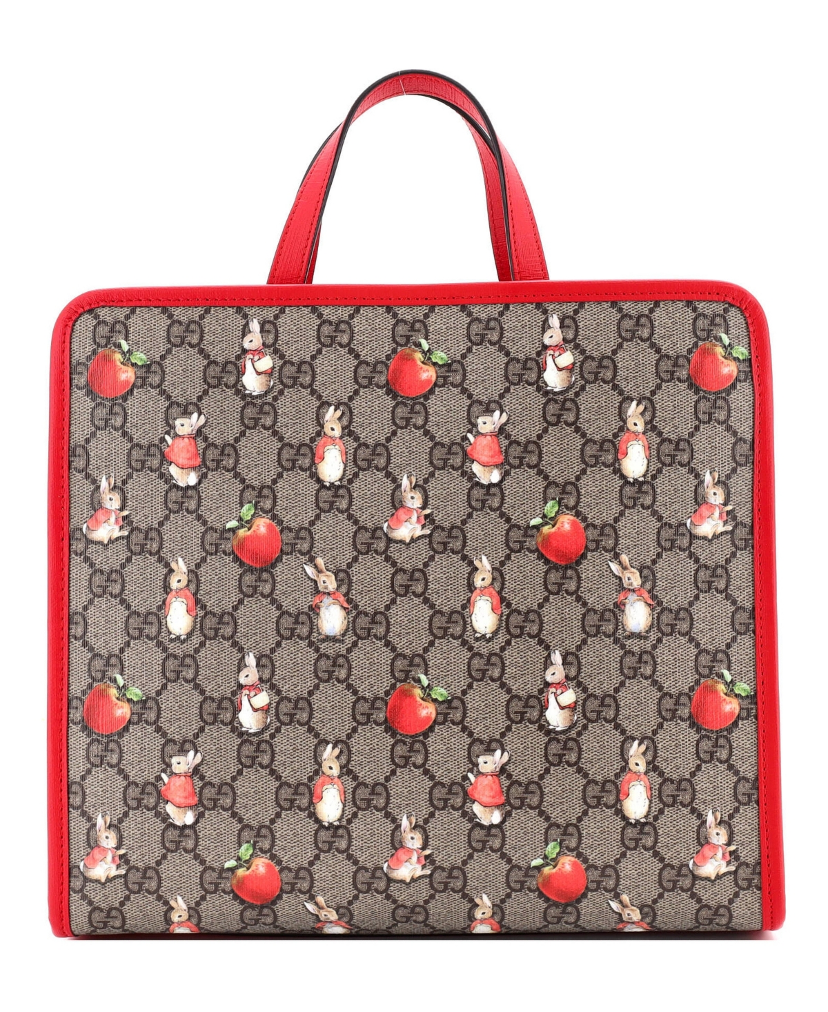 Pre-Owned Gucci x Peter Rabbit Kid's Tote Printed Gg Coated Canvas