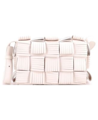 Cassette Crossbody Bag Maxi Intrecciato Fringe Leather