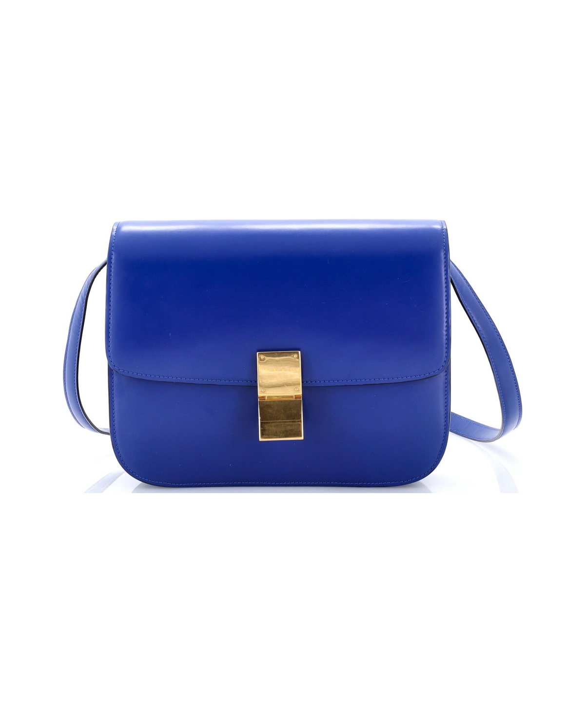 Pre-Owned Celine Medium Classic Box Bag Smooth Leather - Blue