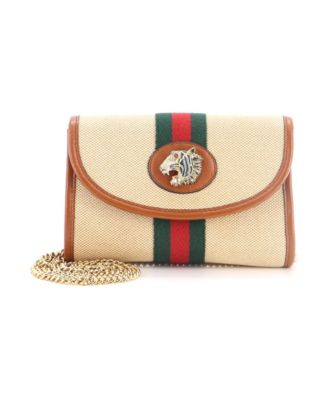 Mini Rajah Web Chain Shoulder Bag Vintage Web Canvas