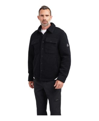 Men's Teddy Fleece Button-Up Shirt Jacket