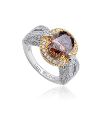 Cubic Zirconia Oval-Cut Pave Ring