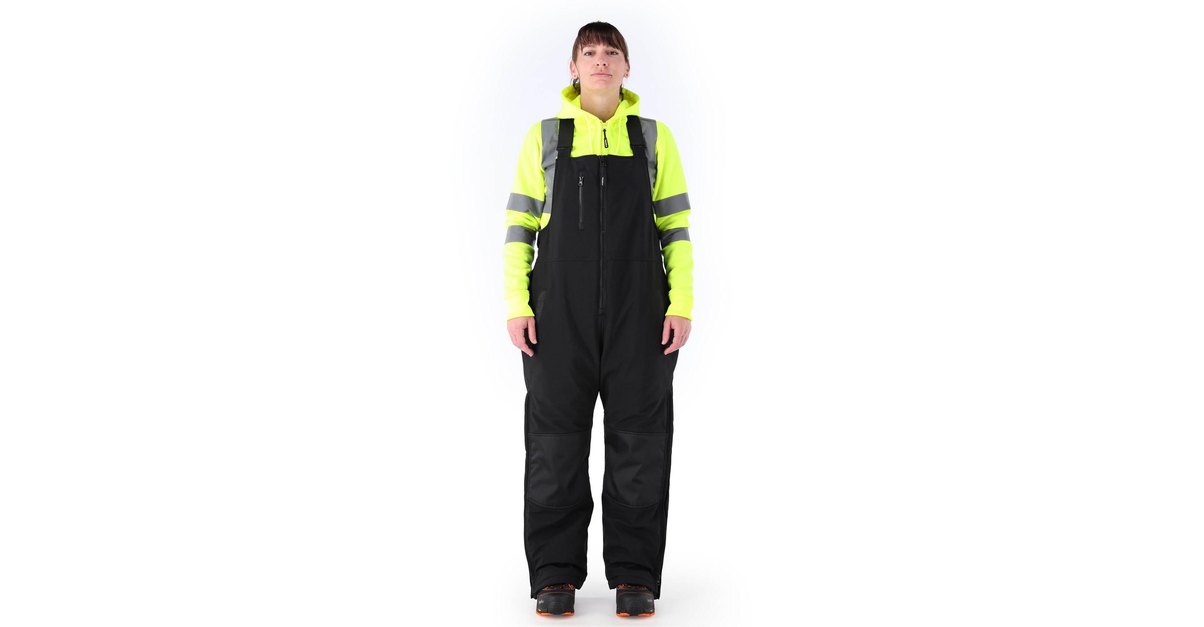 RefrigiWear Women's Insulated Softshell Bib Overalls