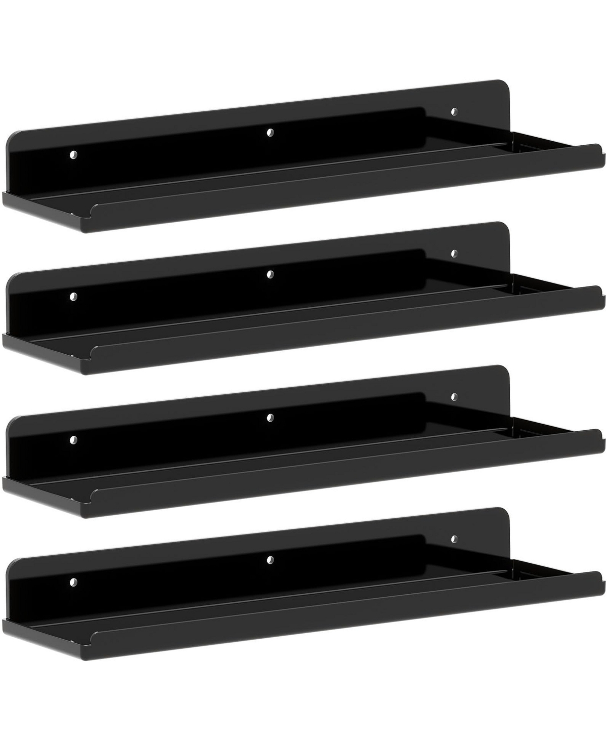 Cyqbd 14" Floating Shelves Bathroom Hardware Wall Mount Storage Display Rack Organizer Set