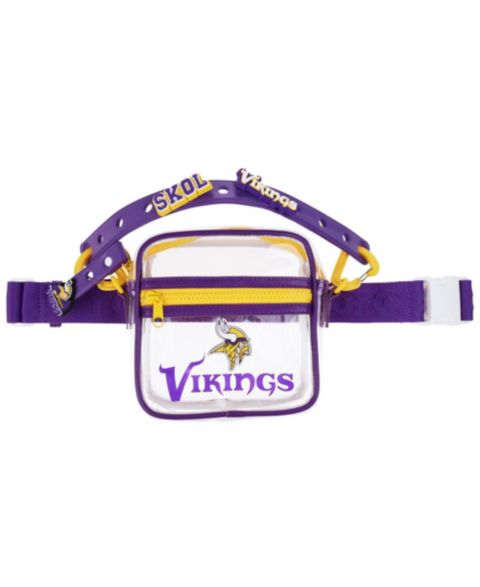 Мужская сумка Crocs Minnesota Vikings Clear Crossbody, цвет: Фиолетовый / Жёлтый