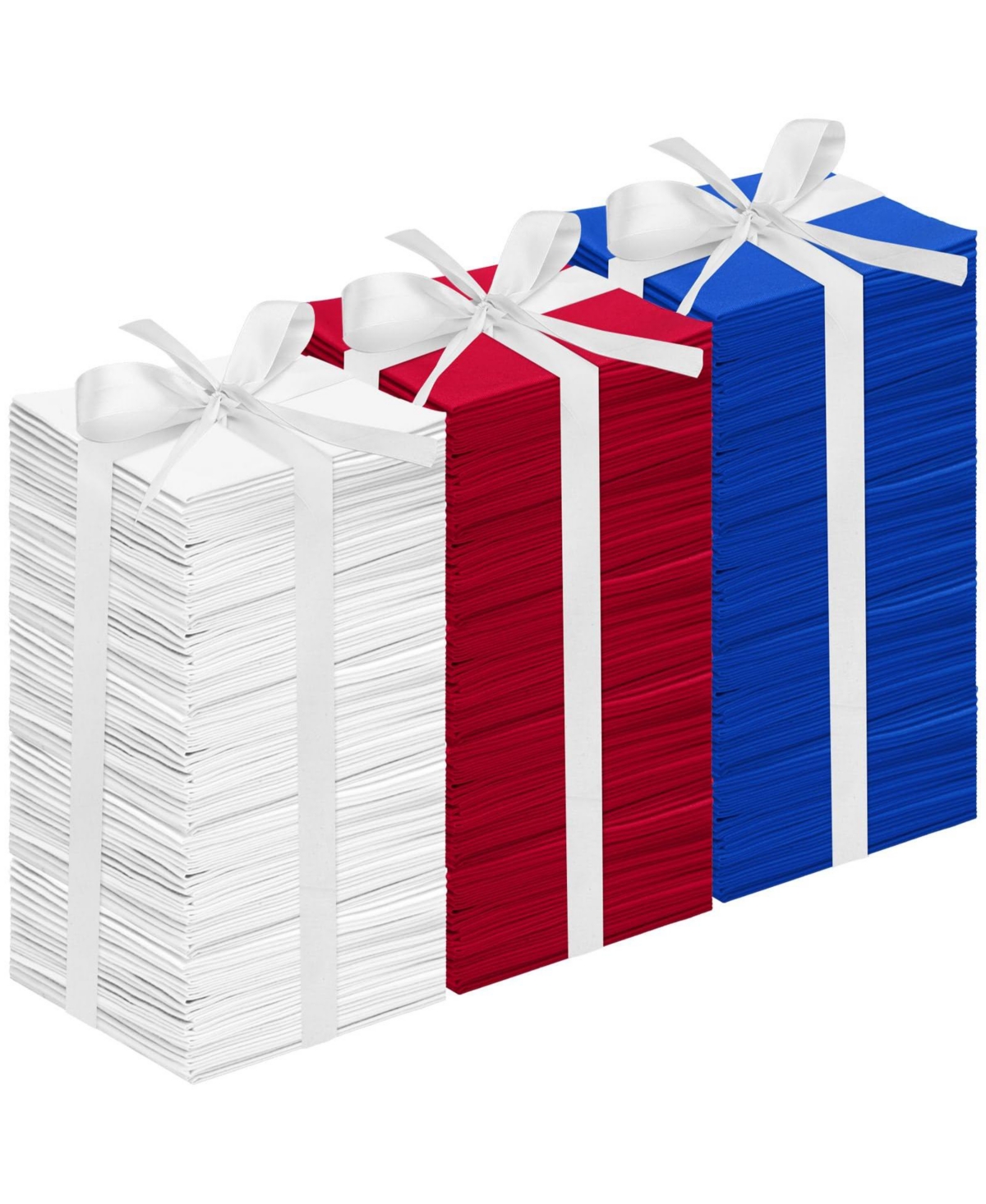 Aeelike 100 Pack Precut Cotton Quilting Fabric Squares Craft Sewing Supplies - Red, white, blue