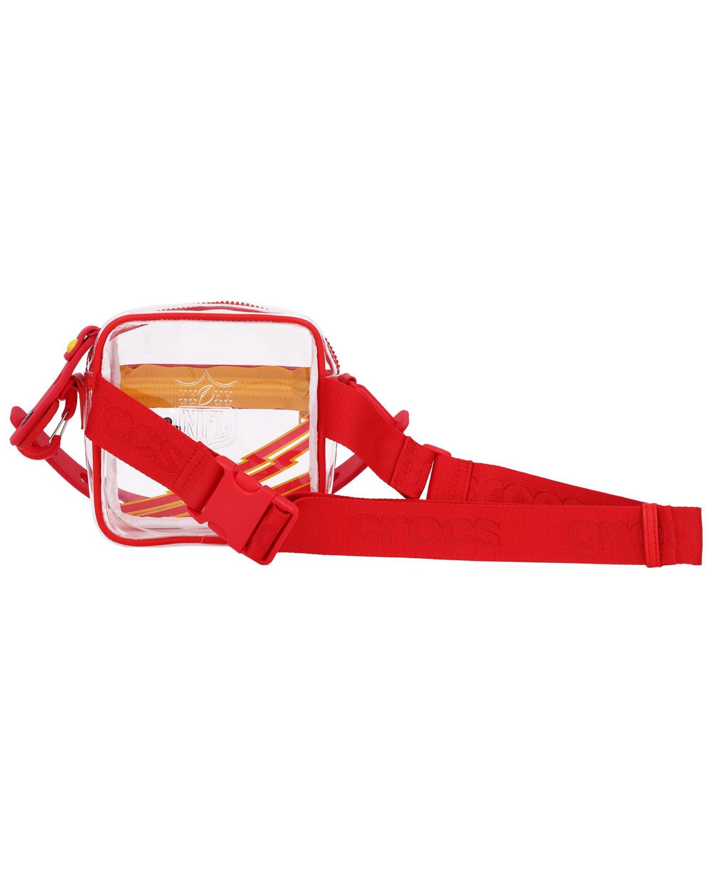 Мужская сумка Crocs Kansas City Chiefs Clear Crossbody Stadium, цвет: Красный — фото 3