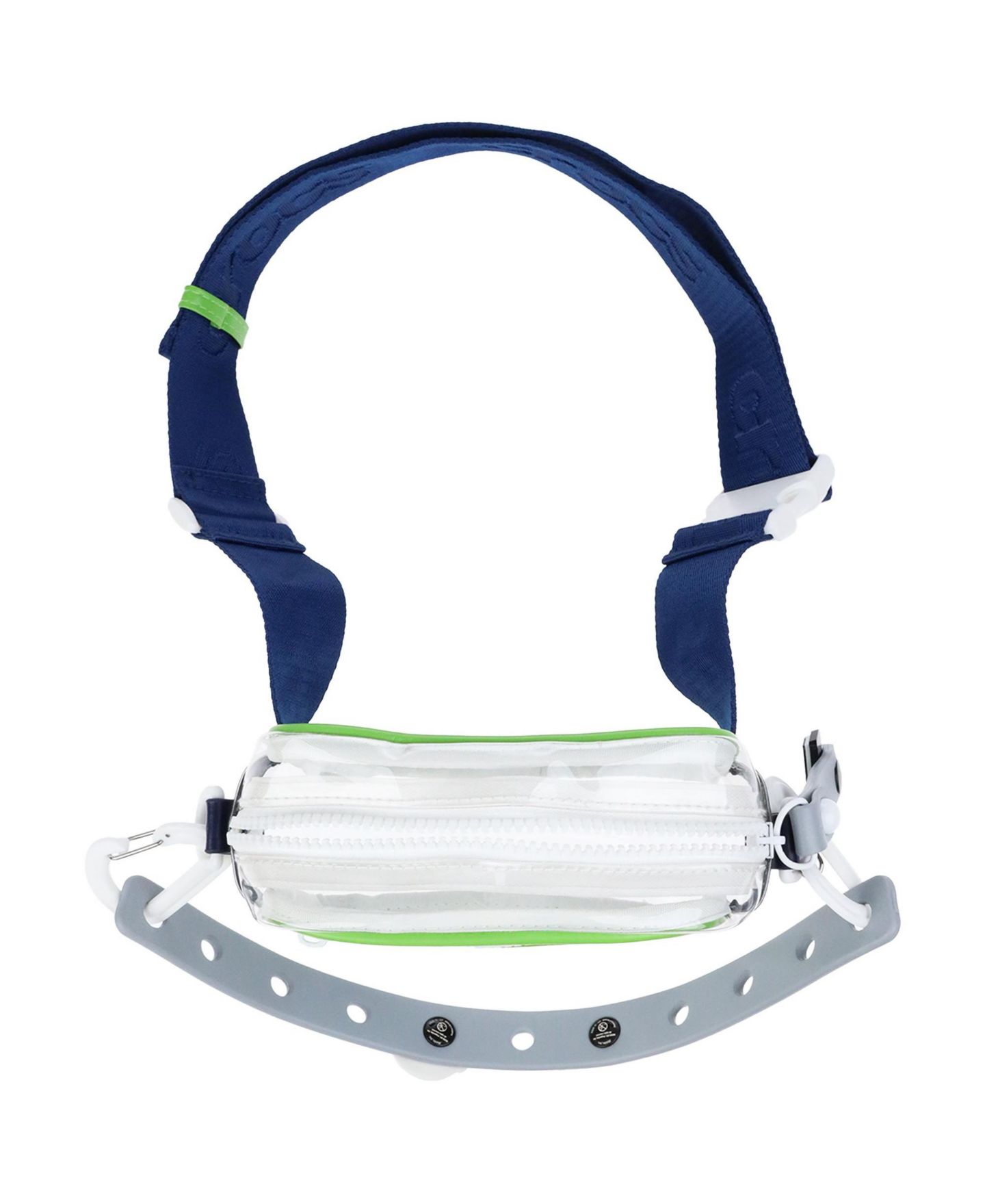 Мужская сумка Crocs Seattle Seahawks Clear Jibbitz-Compatible Crossbody, цвет: Синий — фото 2