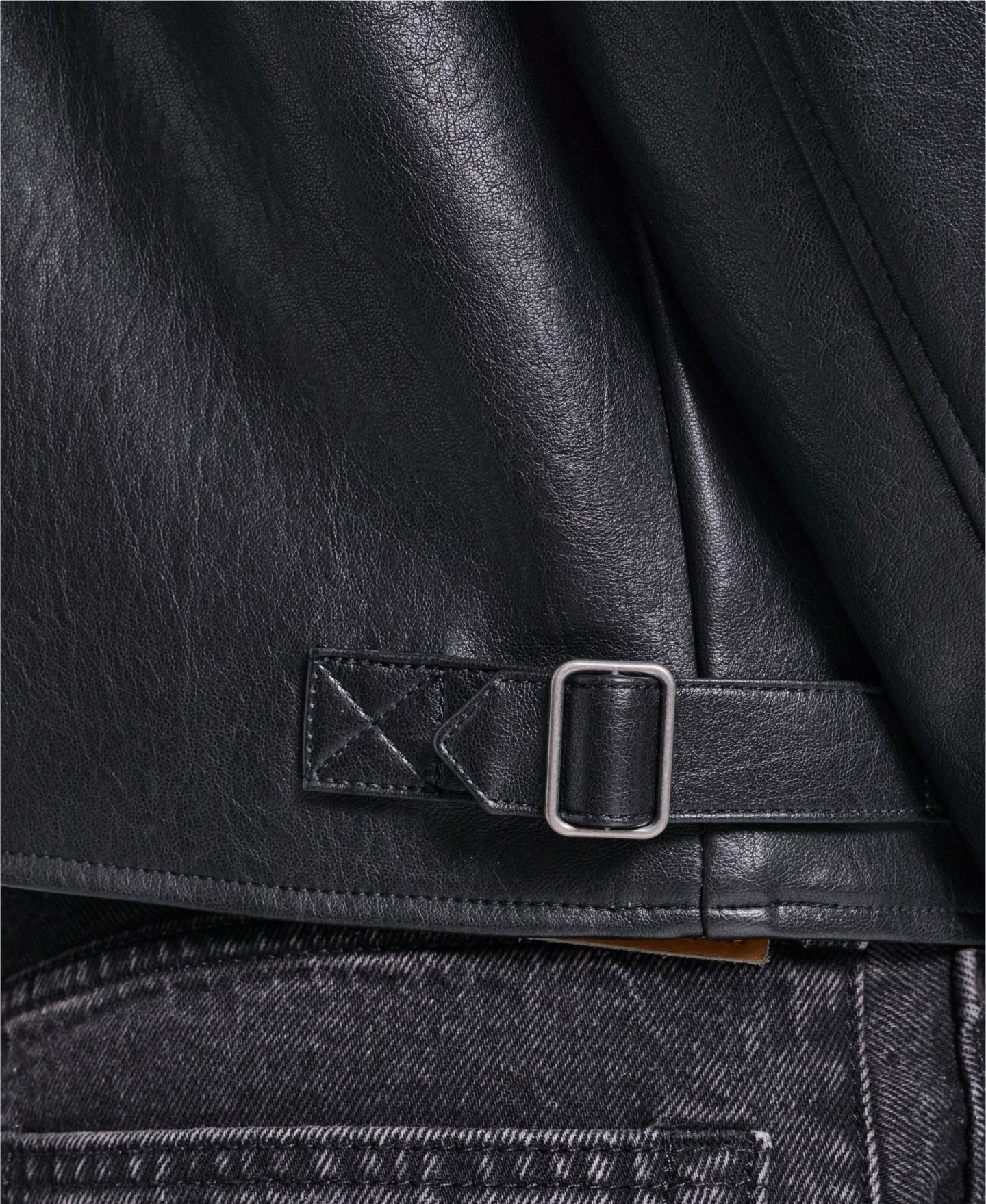 Женская куртка Levi's Detachable Sherpa Collar Faux Leather, цвет: Чёрный — фото 5