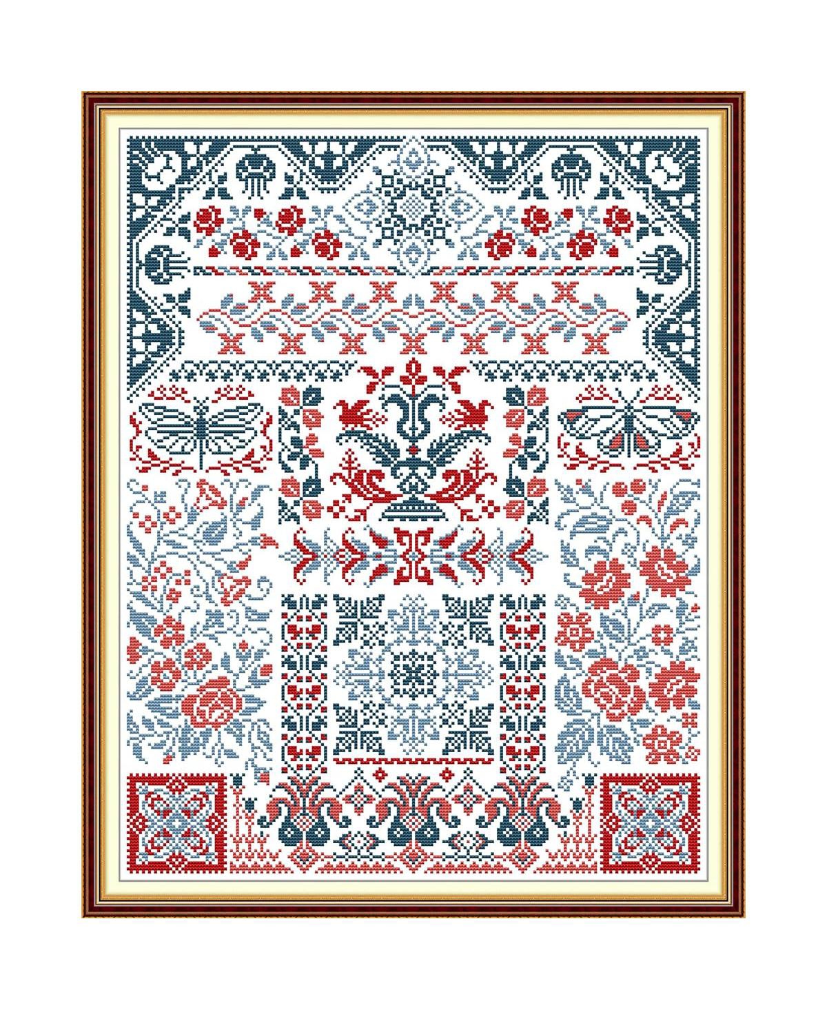 Aeelike 14 Aida Cloth Flower Cross Stitch Starter Kit For Adults Diy Embroidery