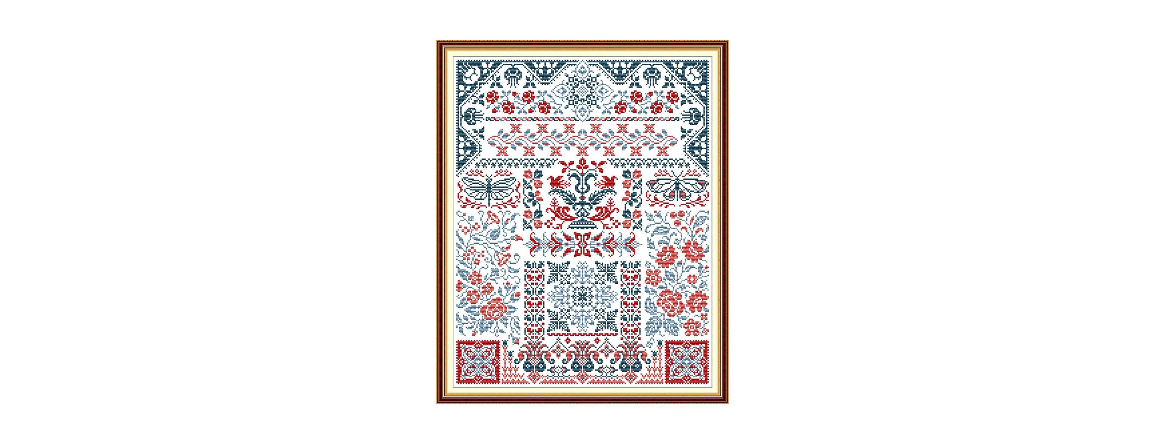 Aeelike 14 Aida Cloth Flower Cross Stitch Starter Kit For Adults Diy Embroidery