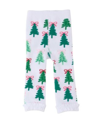 Girls Patterned Footless Ruffle Tights