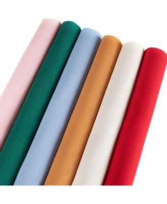 6 Pieces 14 Count Aida Cloth Cross Stitch Fabric 6 Colors Multi Size Use