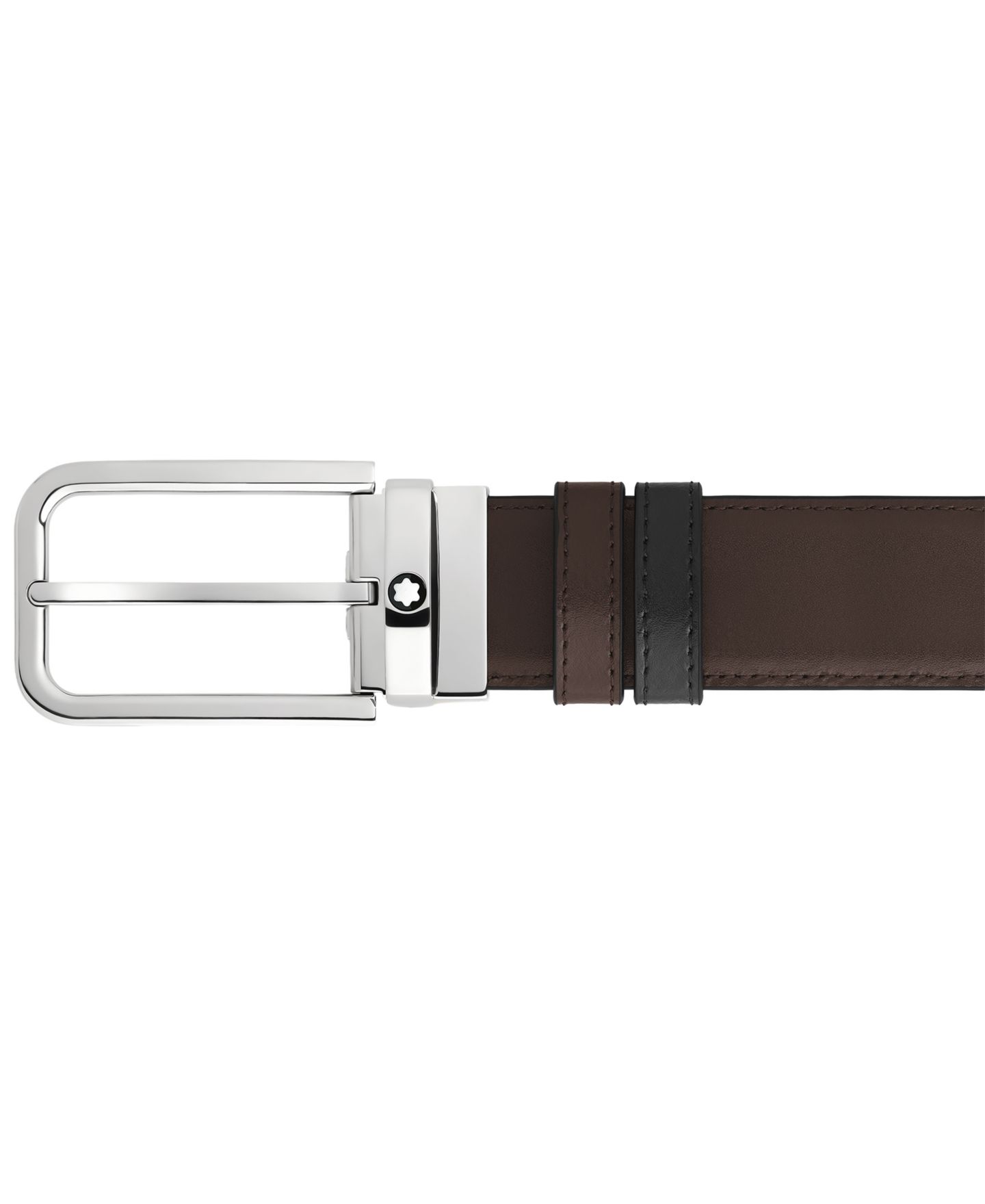 Мужской ремень Montblanc Reversible Leather Dress Belt, цвет: Чёрный / Коричневый — фото 3