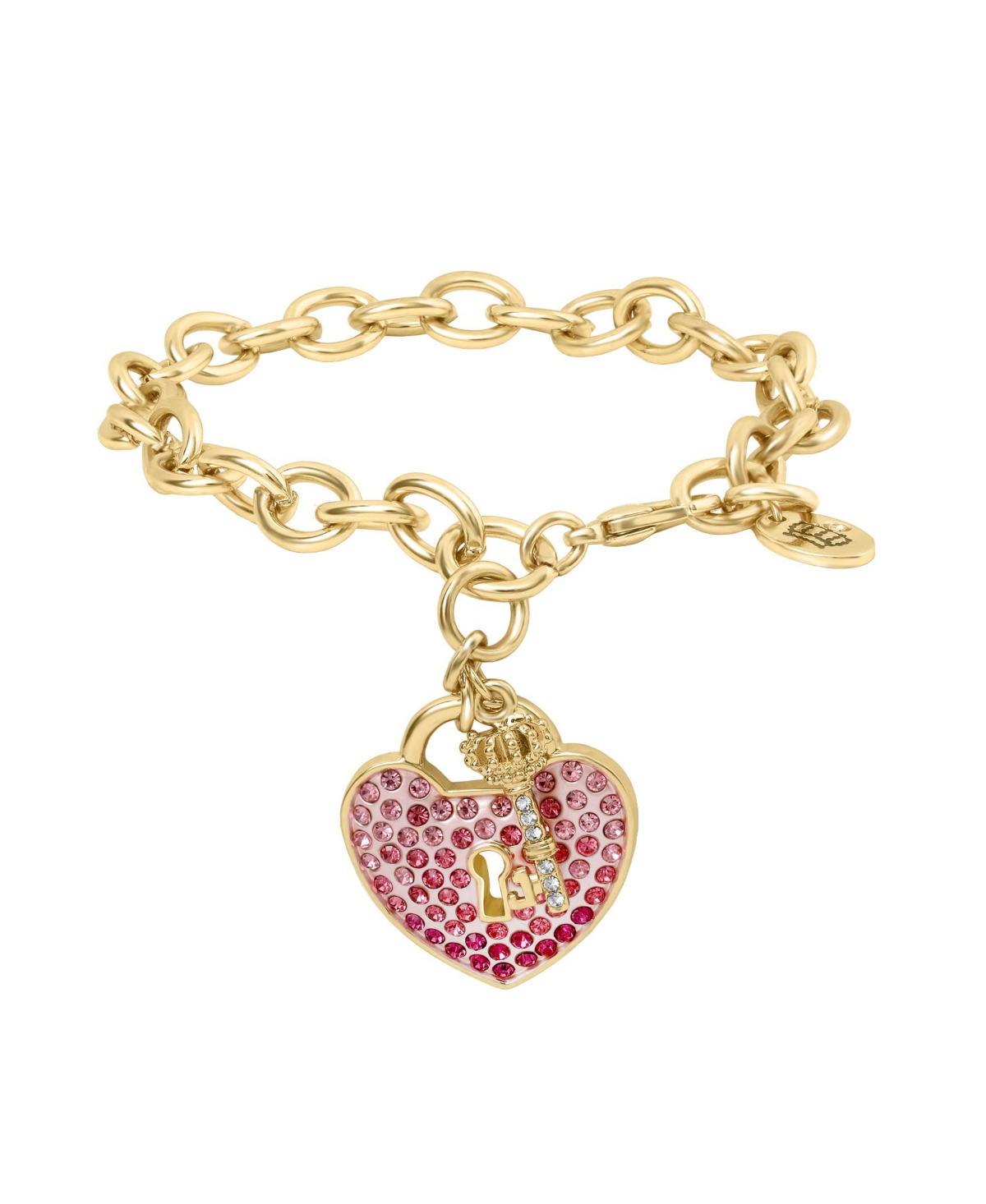 Juicy Couture Heart Padlock and Key Charm Bracelet