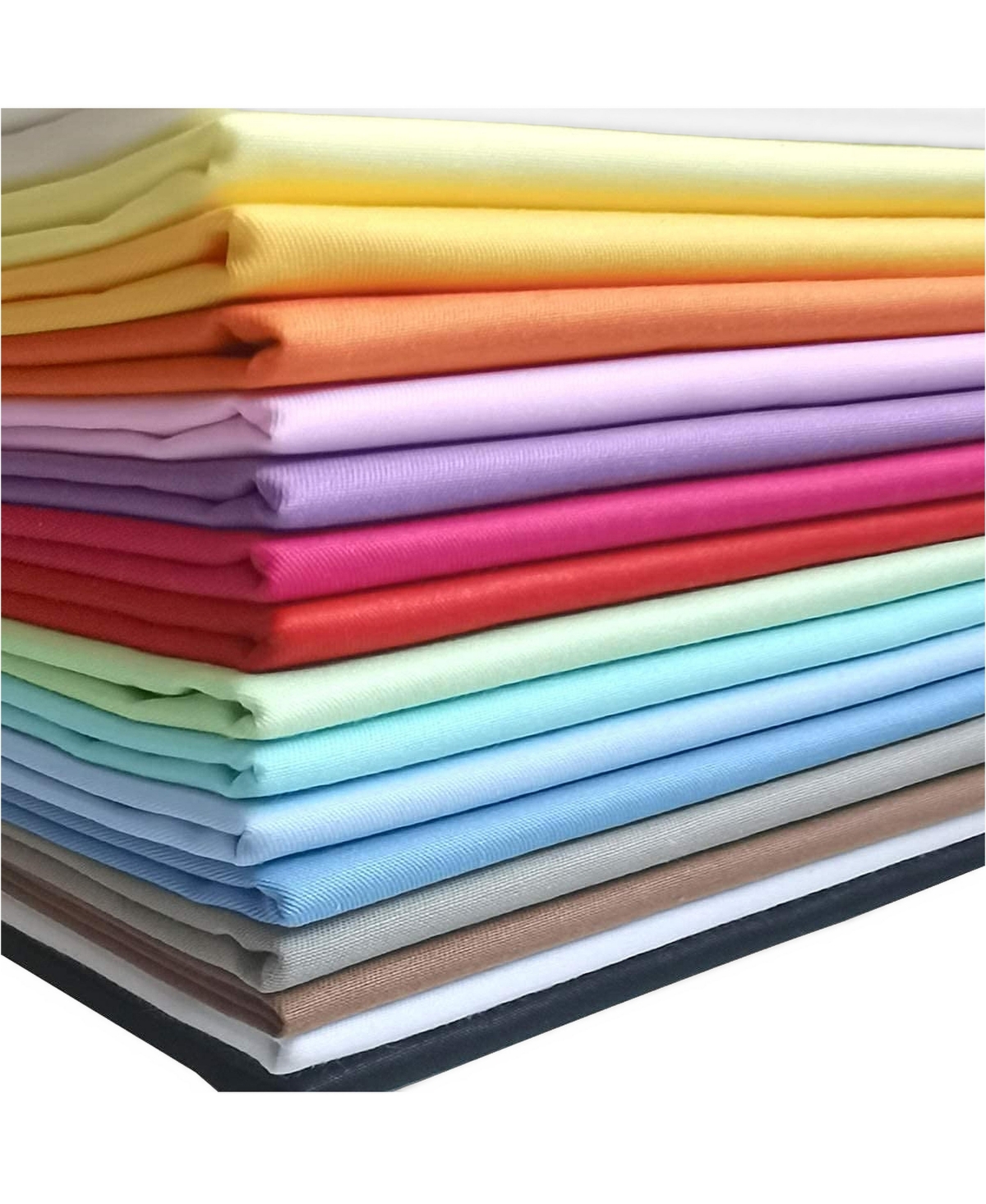Aeelike 16 Pack Solid Cotton Fabric Quilting Fat Quarter Bundles For Sewing Diy Crafts