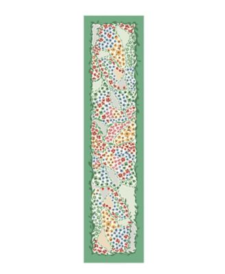 Garden Floral-Print Double-Sided Silk Scarf