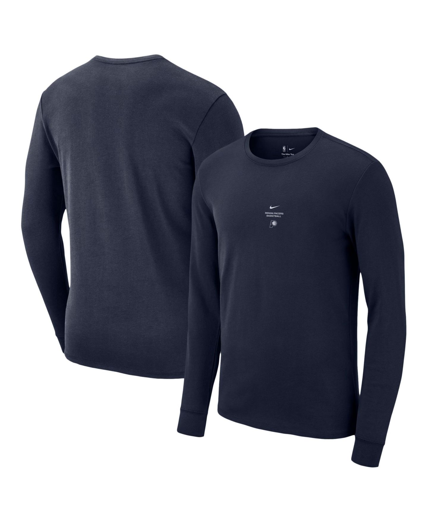 Мужская футболка Nike Navy Indiana Pacers 2026 Standard Issue Practice Long-Sleeves — фото 1