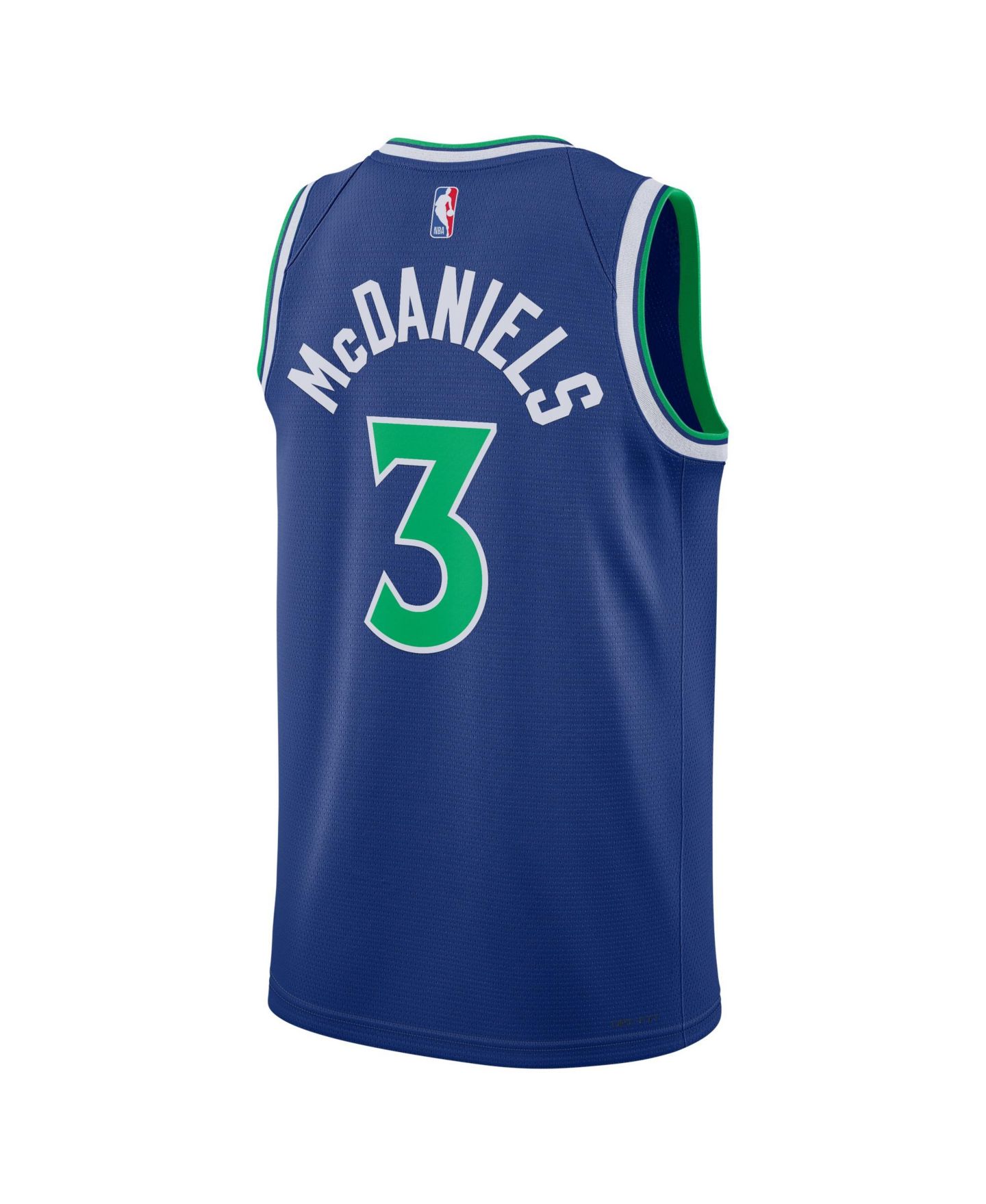 Топ Nike Jaden McDaniels Blue Minnesota Timberwolves Swingman Jersey — фото 3