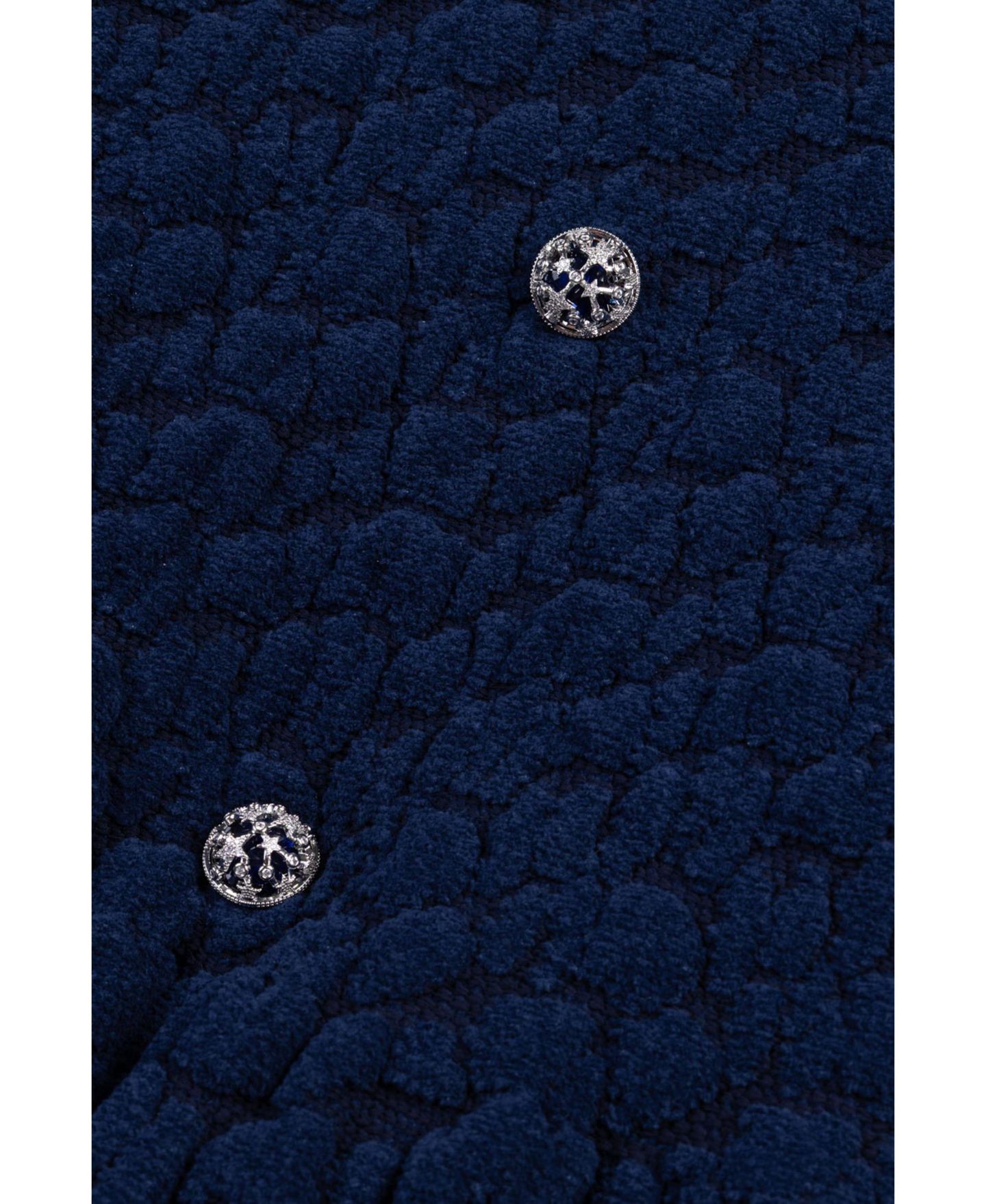 Женский кардиган NOCTURNE Textured Peplum Long-Sleeve, цвет: Тёмно-синий — фото 8