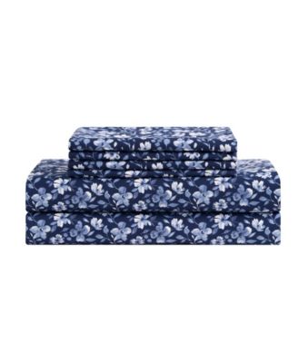 Elegant Floral Microfiber 6-Piece Sheet Set, King