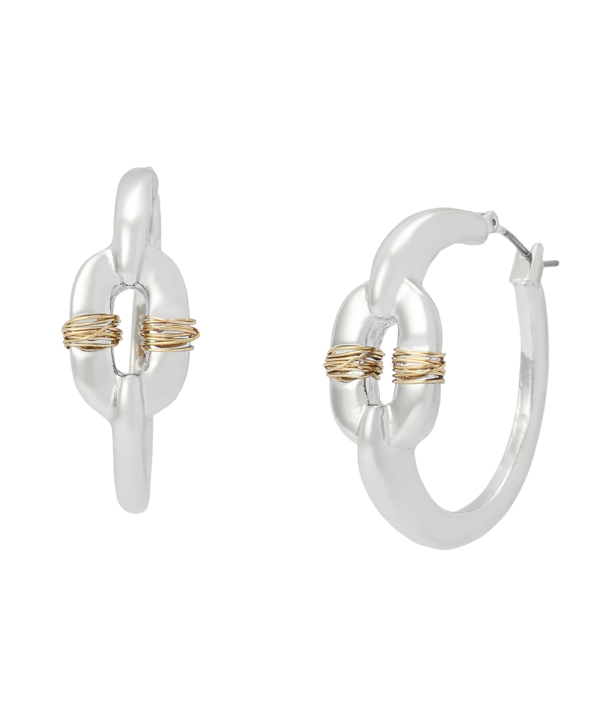Robert Lee Morris Soho Two-Tone Hoop Earrings - Two-Tone