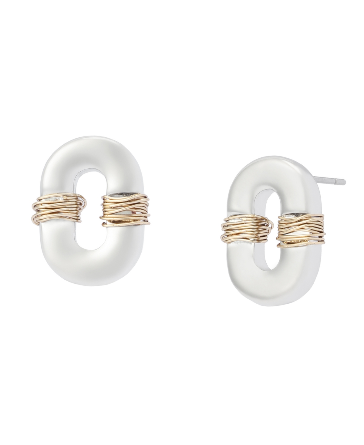 Robert Lee Morris Soho Two-Tone Minimalist Stud Earrings - Two-Tone