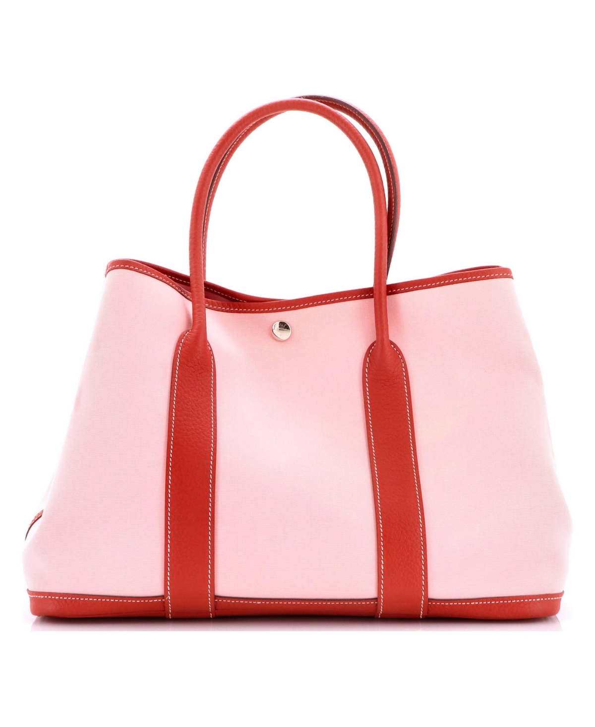 Pre-Owned Hermes 36 Garden Party Tote Toile and Leather - Pink