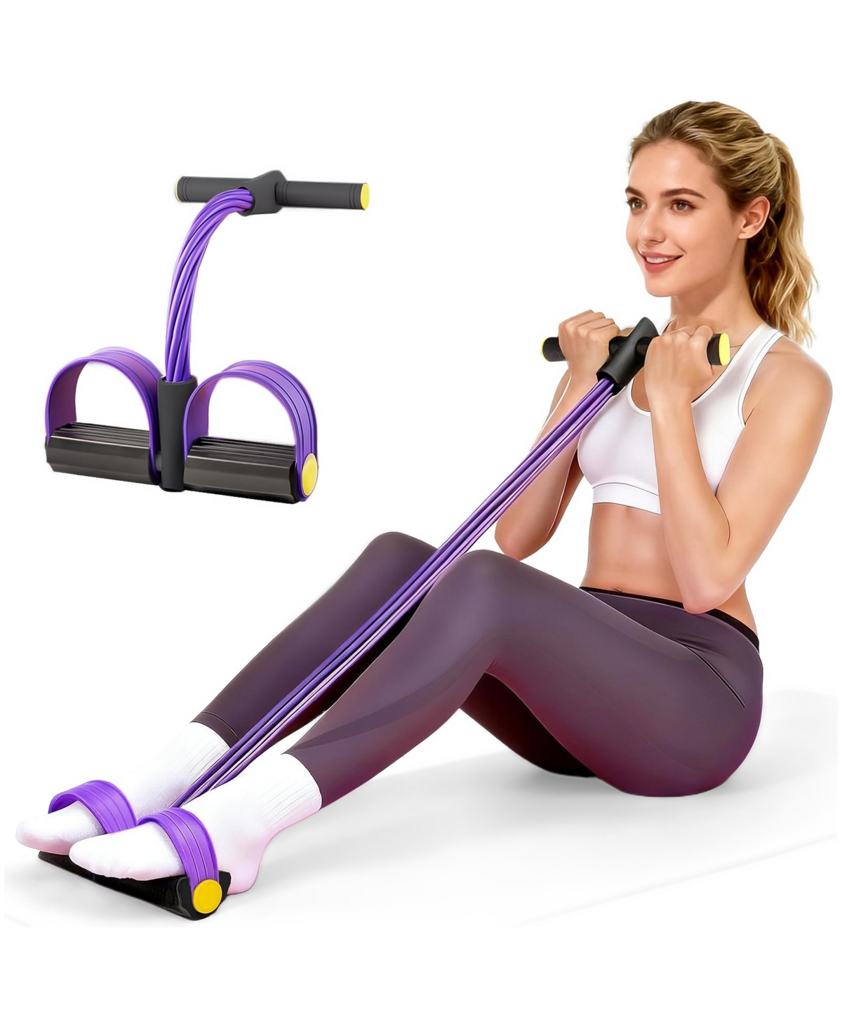 Sportneer Upgraded 6 Tube Pedal Resistance Band With Handles Full Body Workout Equipment