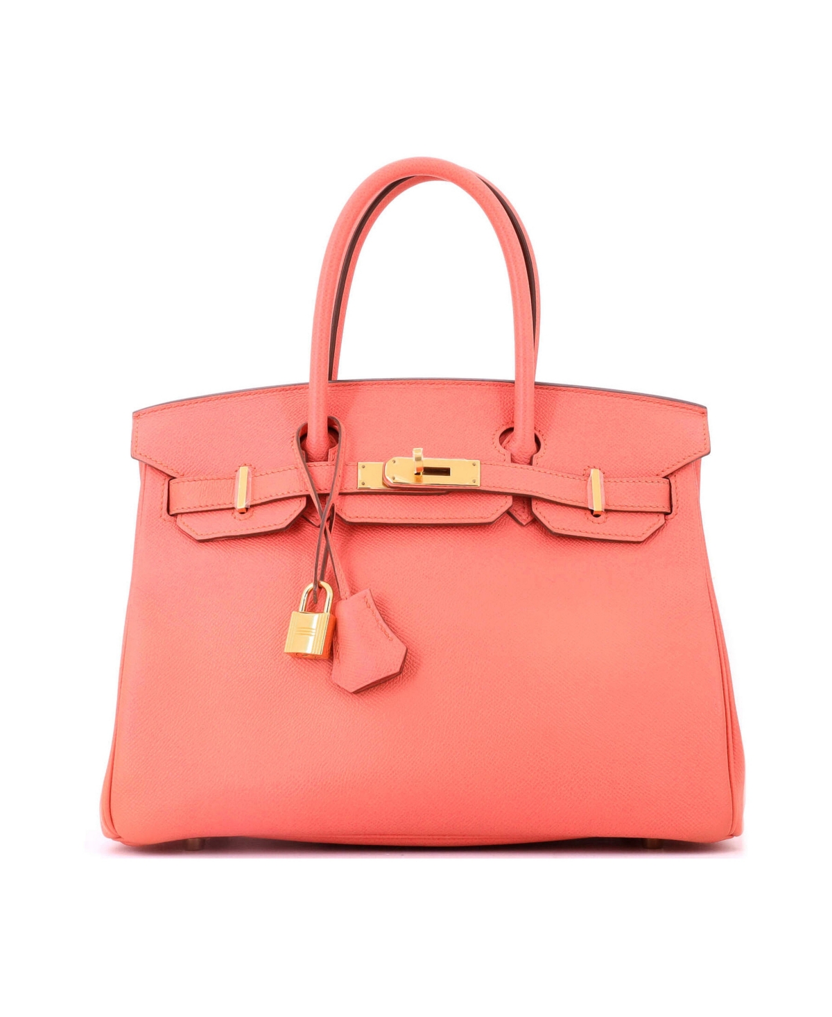 Pre-Owned Hermes Birkin 30 Handbag Pink Epsom with Gold Hardware