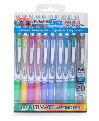 EnerGel RTX Liquid Gel Pen, 0.7mm, Assorted ink, 20-pk