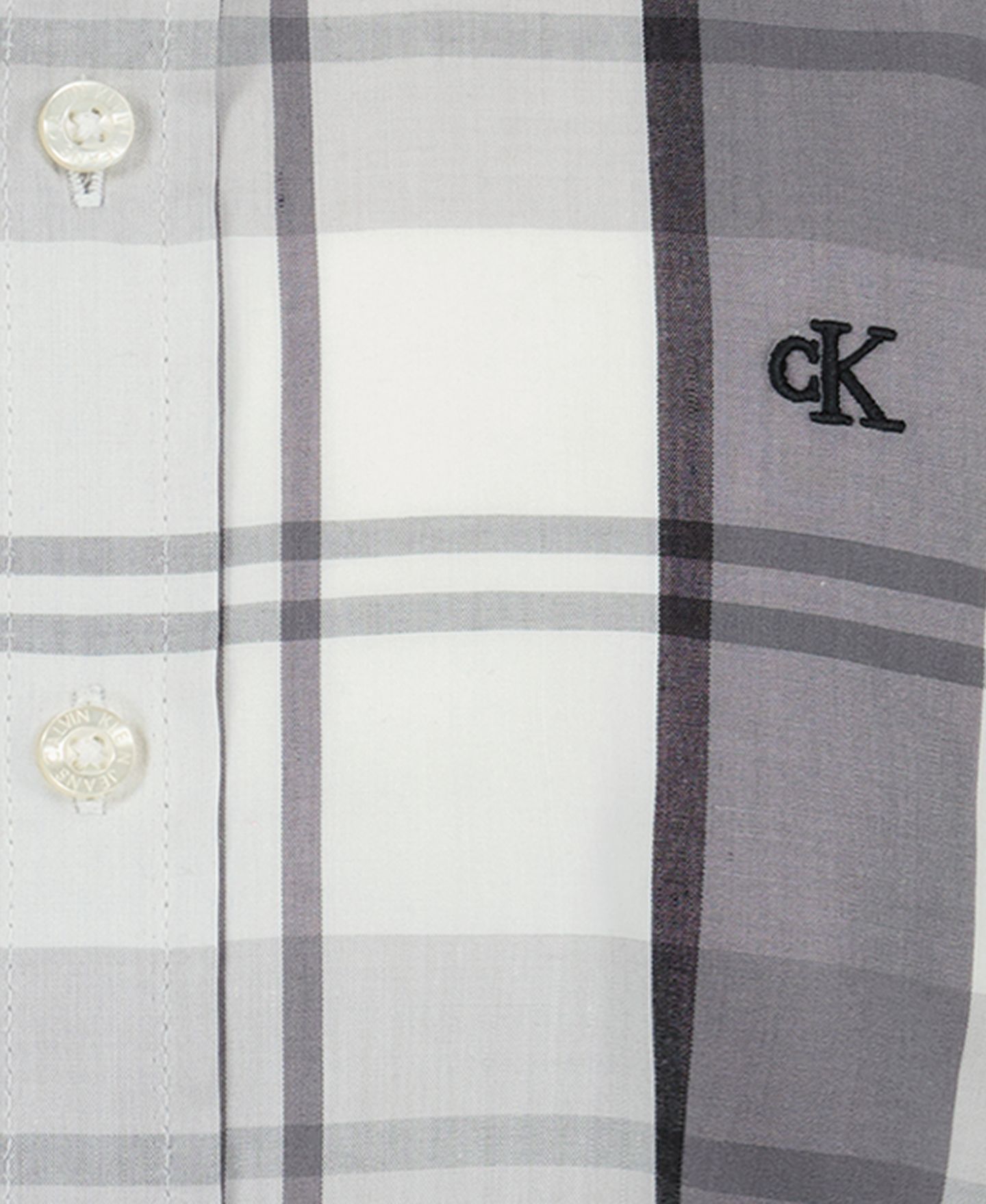 Рубашка Calvin Klein Bold Long-Sleeve Plaid Woven для мальчиков, цвет: Alloy — фото 5