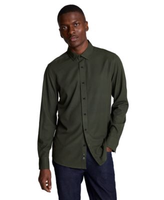 Men's Classic-Fit Diamond-Print Long-Sleeve Shirt