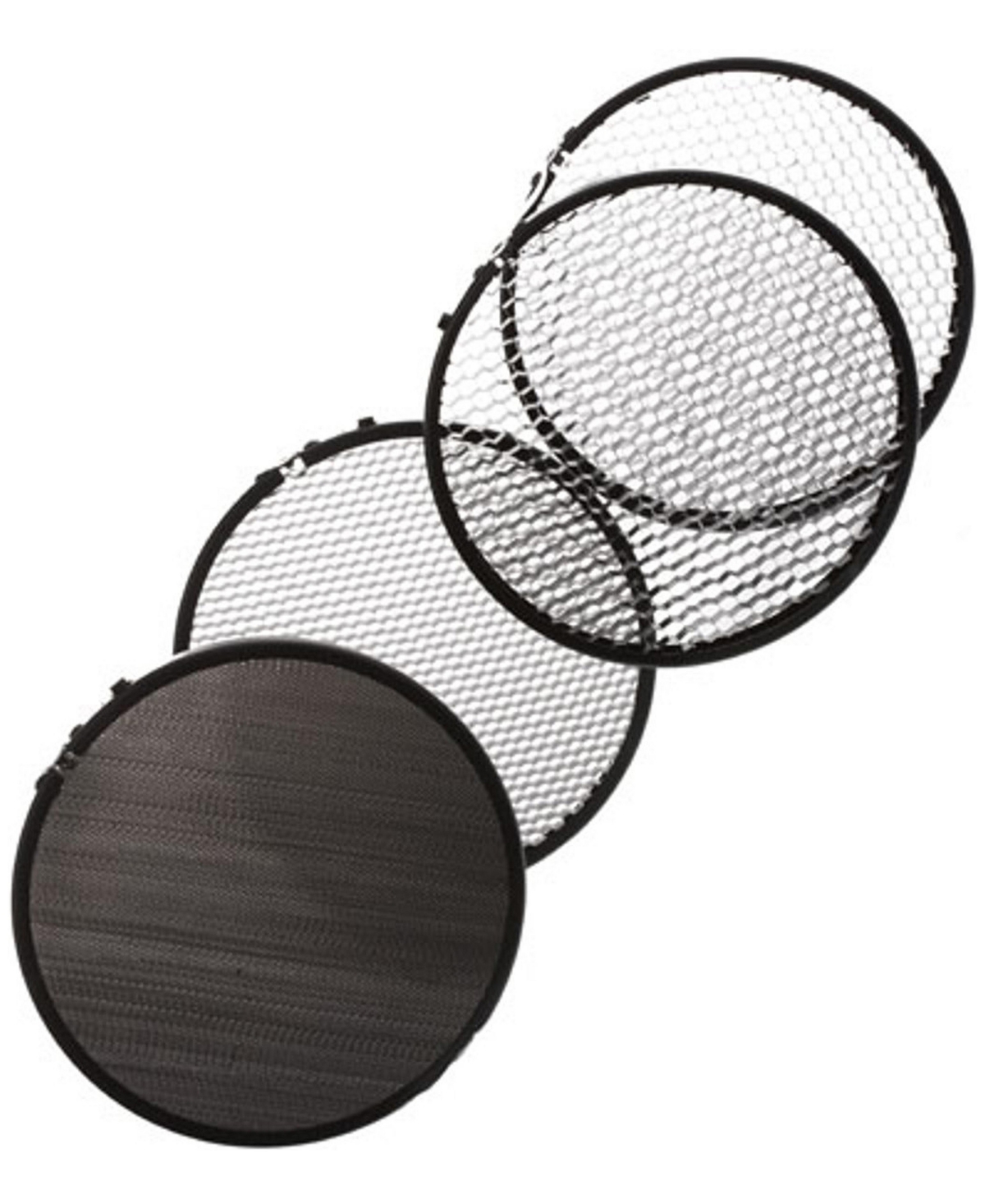 Flashpoint 10, 20, 30 & 40 Degree Grid Set for 8" Reflectors, 4-Piece, Compatible with Flashpoint Reflectors