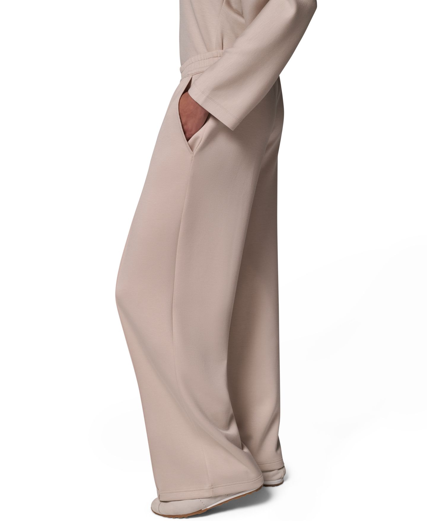 Женские брюки Donna Karan Weekend Jet Setter Mid-Rise Pull-On Wide-Leg, цвет: Розовый серо-коричневый — фото 18