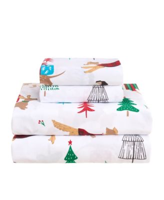 Home Holiday Soft Microfiber 3-Piece Sheet Set, Twin