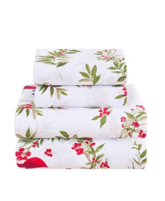 Home Holiday Soft Microfiber 4-Piece Sheet Set, Full