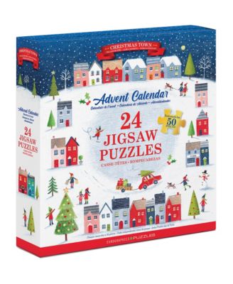 Christmas Town Advent Calendar 1200-Piece Puzzle, Ages 13+