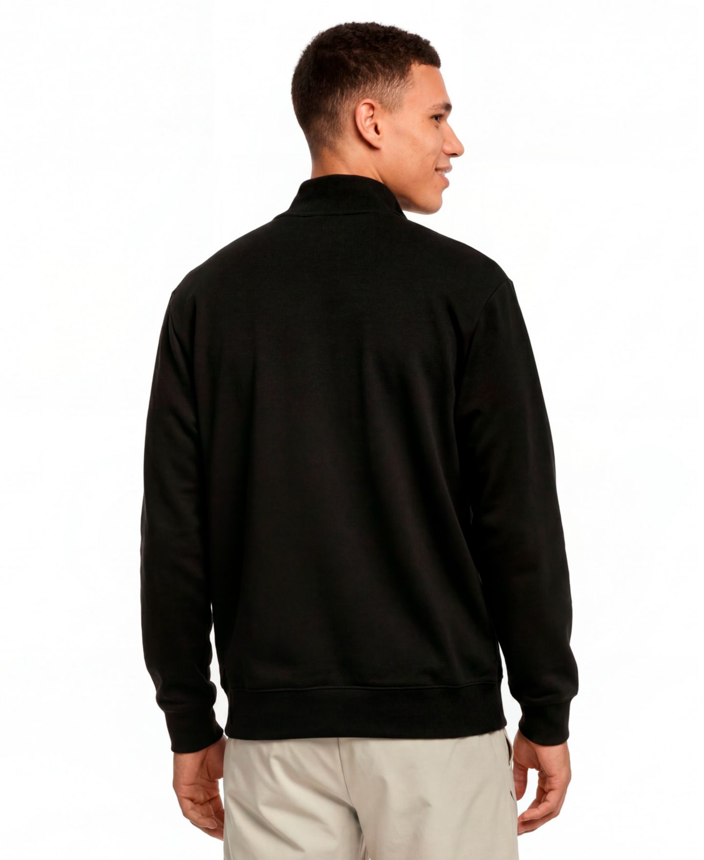 Мужская толстовка PUMA Elevated Shine Fleece Half Zip, цвет: Чёрный — фото 4