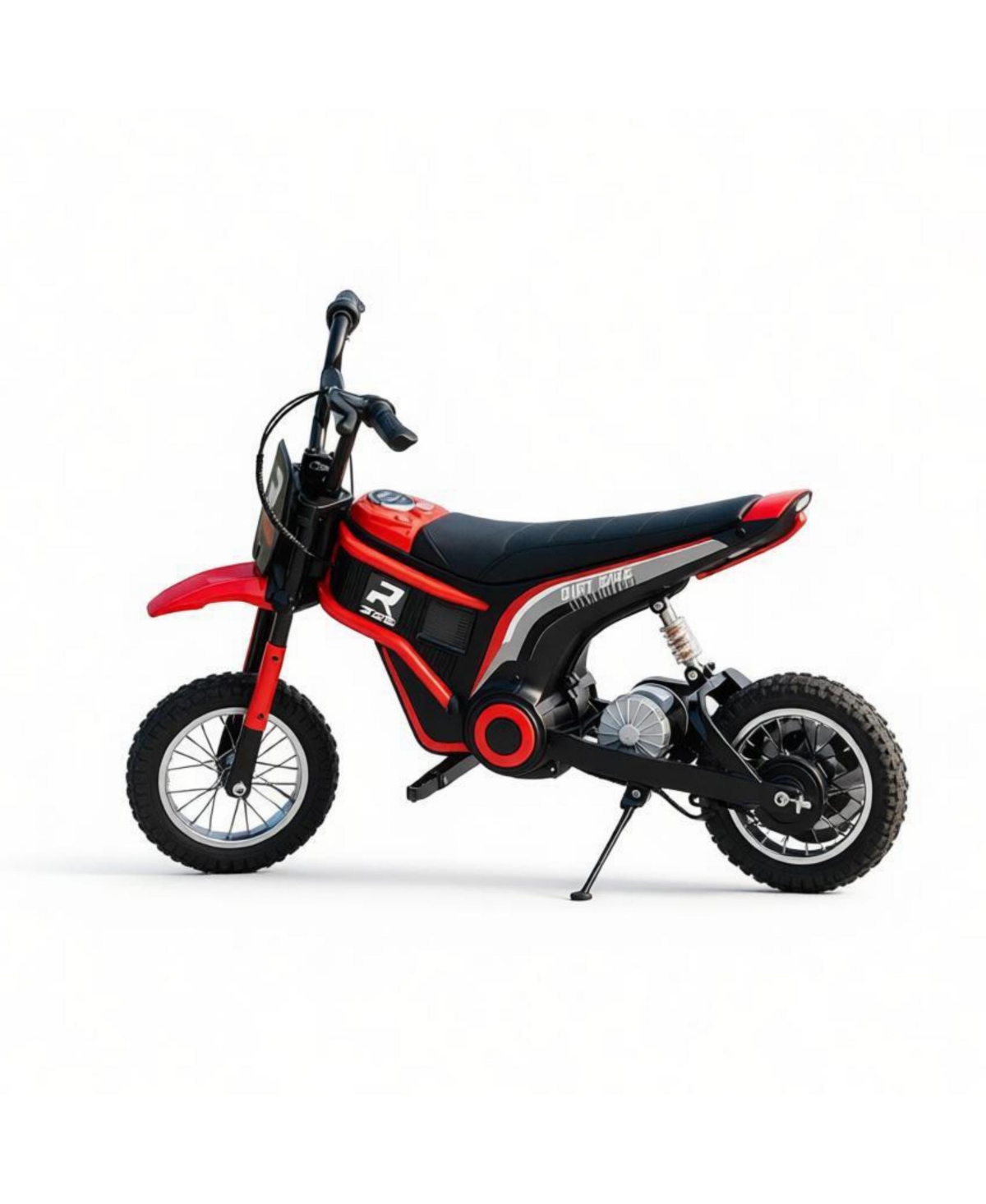 Sevorley Red 24v Electric Ride On Motorcycle With 12 Inch Pneumatic Wheels Lights Music Manual Throttle