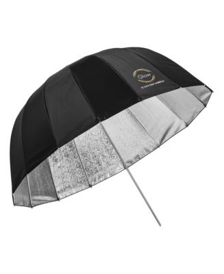 Easy Lock Medium Deep Beaded Silver Fiberglass Umbrella (33")